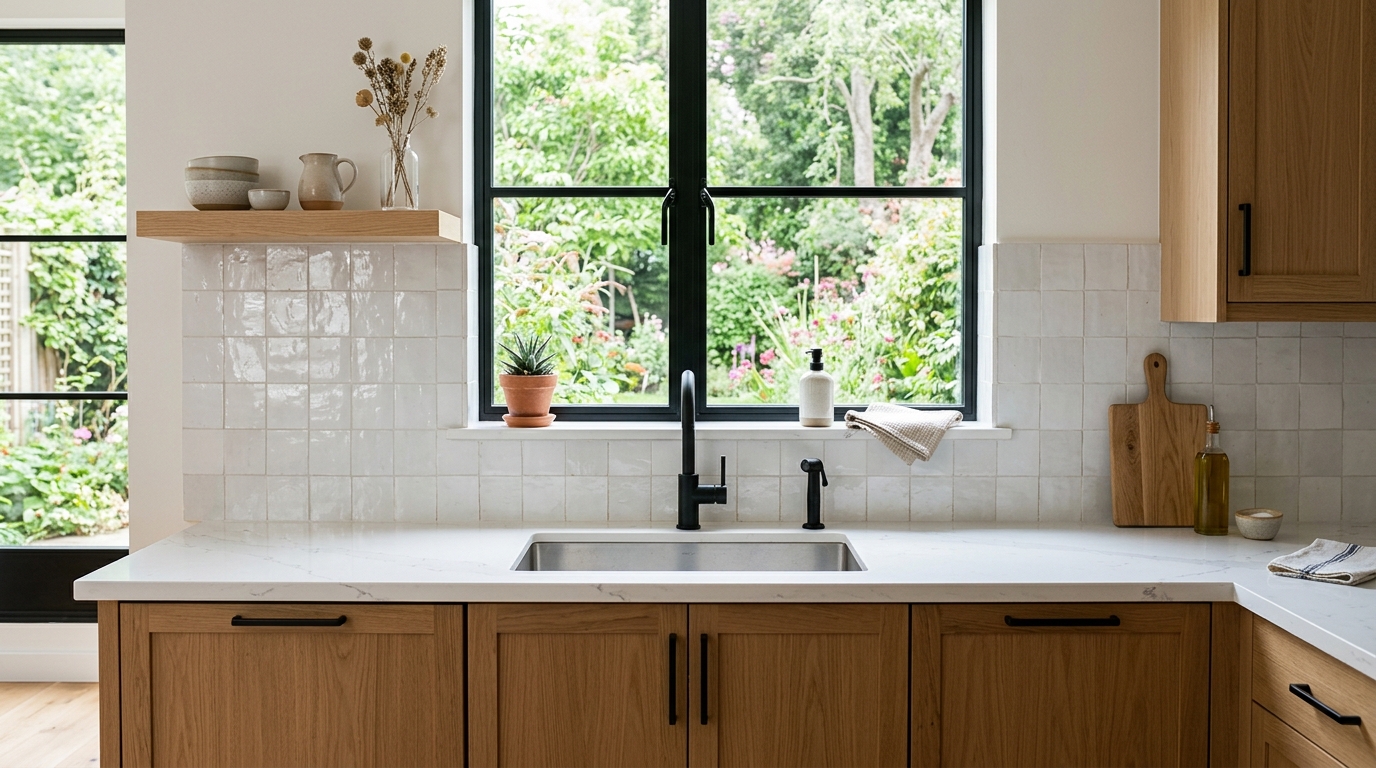 Zellige backsplash — finished